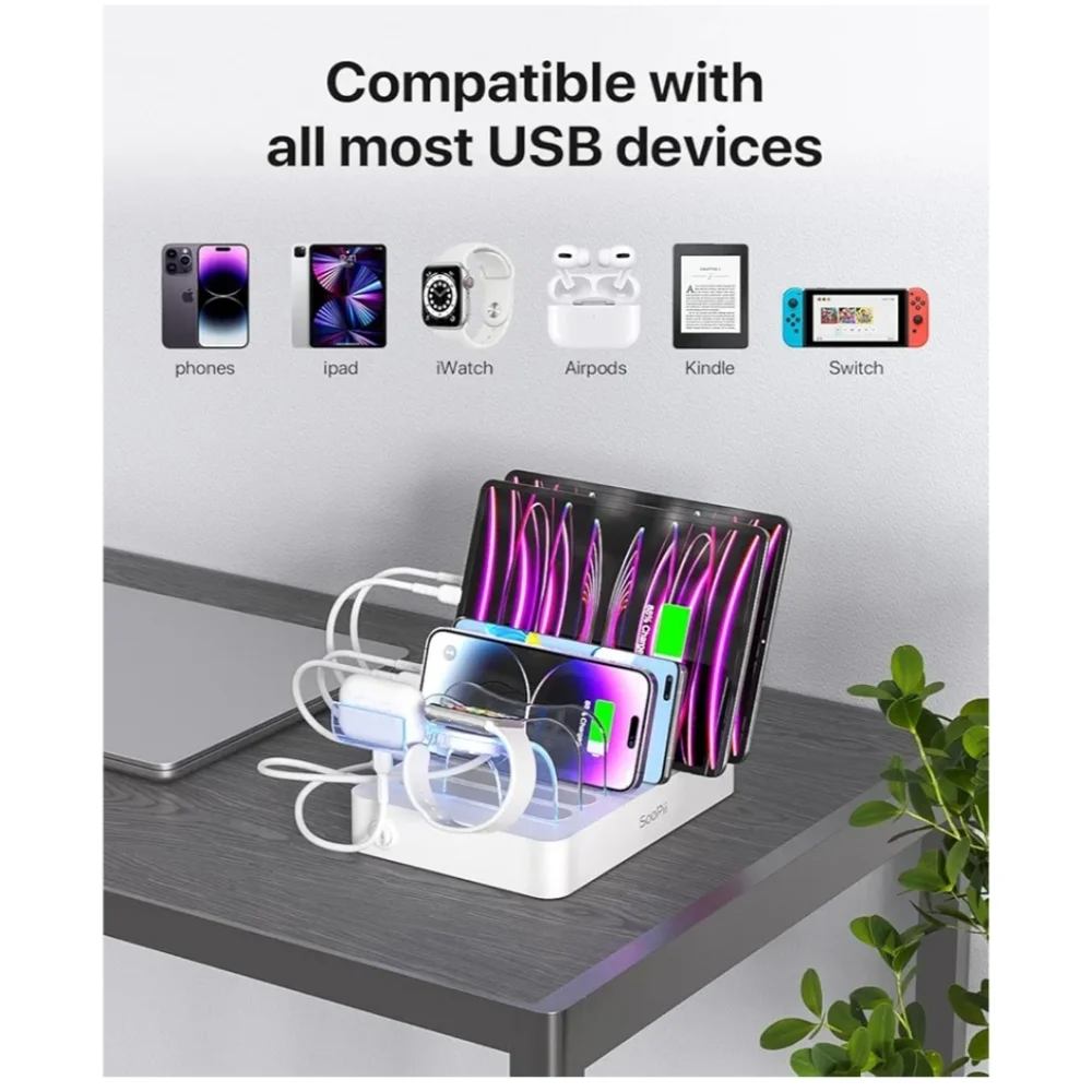 NEW Multi-Device Charging Station with White Finish